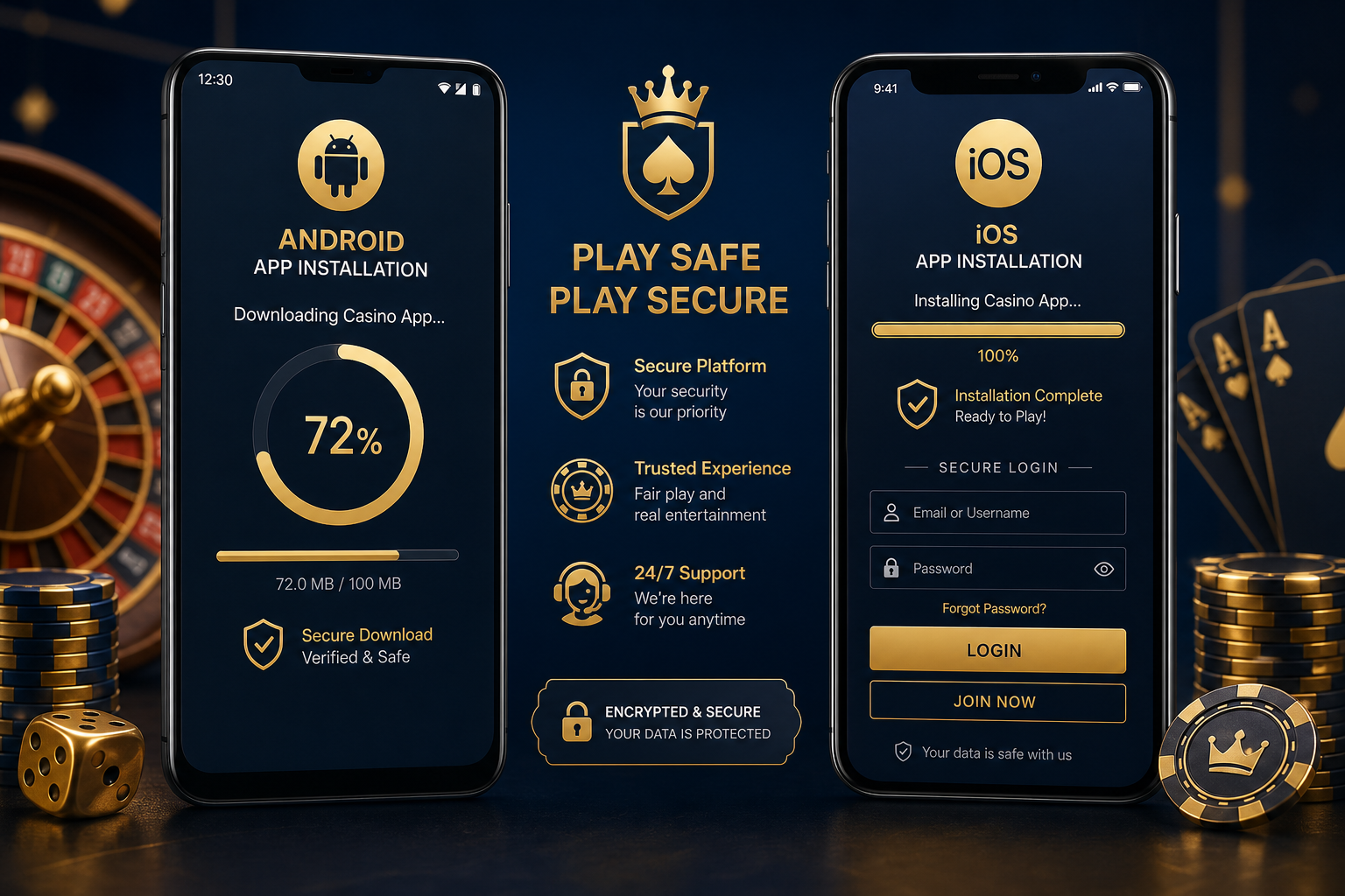 Installing Lucky Vip casino app on Android and iOS