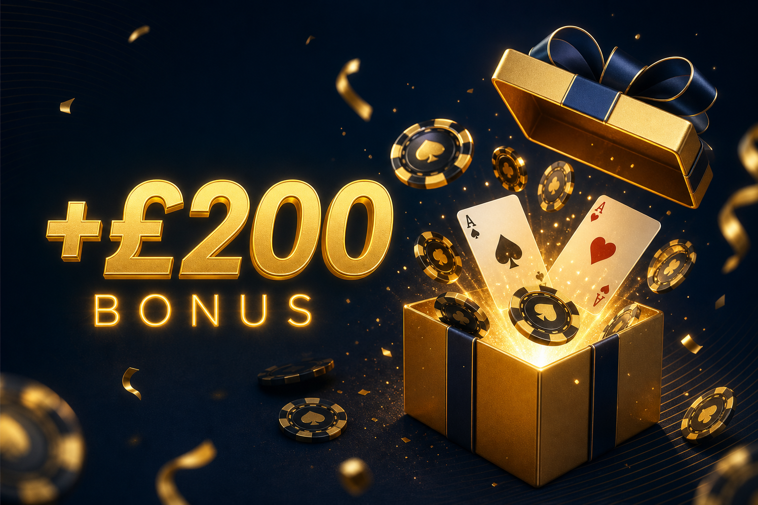 Lucky Vip welcome bonus package with golden chips and gift imagery